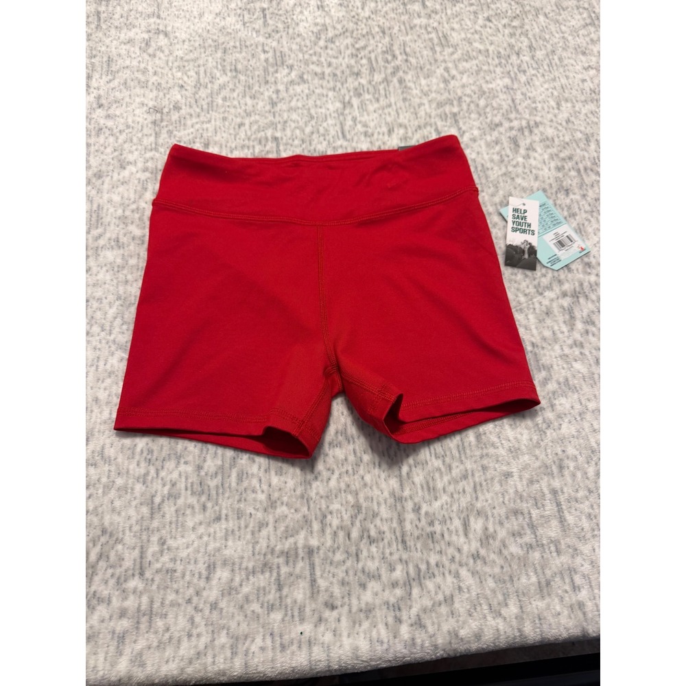 DSG Girls Performance Mid Rise Short Red Athletic Shorts Size L NWT
